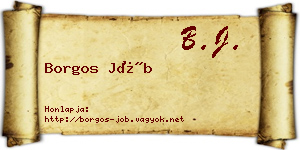 Borgos Jób névjegykártya